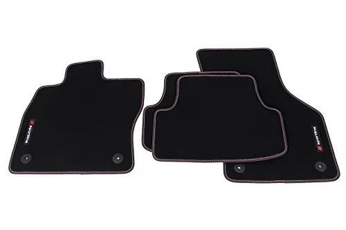 tuning-art Auto-Fußmatten C450 für Seat Leon 3 ST Kombi 2012-2019 - Premium Automatten-Set mit rutschfestem Befestigungssystem und hochwertigem, dichten Polyamid Velours für optimalen Schutz und Stil im Fahrzeug.