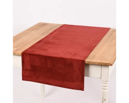 Tischläufer Magma Tischläufer Samt uni weinrot 40x145cm
