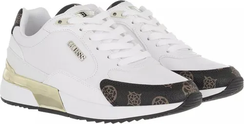 Guess Damen Moxea Sneaker, White Brown Ochra, 38 EU in weiß von GUESS