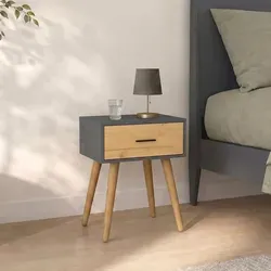 VCM Beistelltisch Singol L - Nachttisch mit Schublade, 45 x 30 x 56 cm, modernes Retro-Design - Der VCM Beistelltisch Singol L kombiniert modernes Retro-Design mit praktischer Funktionalität. Ideal als Nachttisch oder Beistelltisch, bietet er eine geräumige Schublade für persönlichen Stauraum. Die schrägen Holzfüße sorgen für einen stilvollen Akzent.