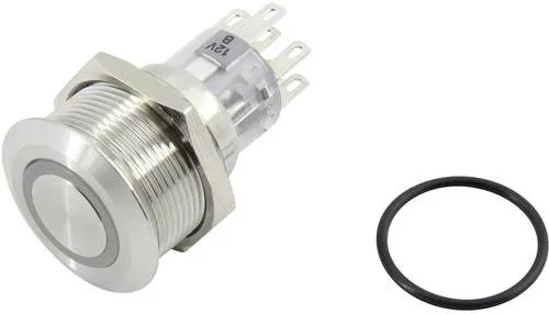 TRU COMPONENTS 1602505 TC-GQ22-A-22ZE/B/12V/S203 Druckschalter 2 x Aus/Ein rastend Blau 1St.