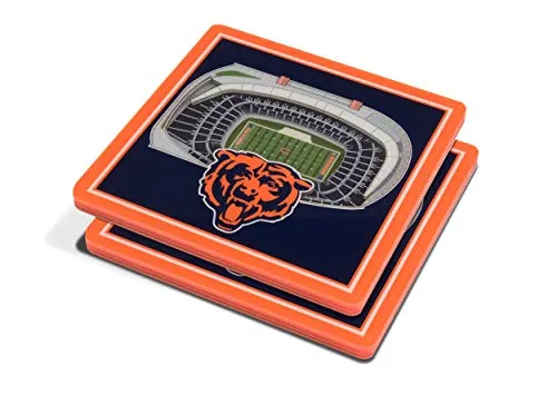 YouTheFan NFL Chicago Bears 3D StadionView Untersetzer – Soldatenfeld