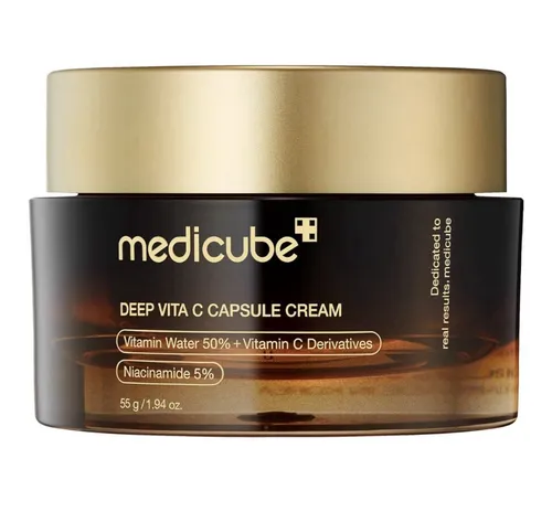 Medicube Deep Vita C Capsule Cream 55 g - Tagescreme mit hochwirksamen Vitamin C-Kapseln, die die Haut aufhellen und für ein strahlendes, jugendliches Hautbild sorgen.