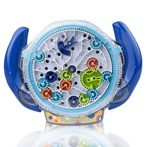 Chiluxendo Verrückte Labyrinth(Blau), 3D Spiel, ab 3 Jahre, mit Stahlkugeln | Toys Kugel Weisheitsperlen Puzzle Spiele, Kugellabyrinth, mit Stahlkugeln, Konzentration zu Lernen Herausforderungen Spiele
