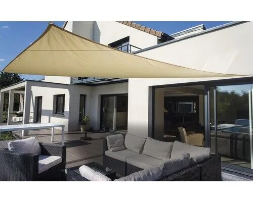 Floracord Sonnensegel, dreieckig, Beige in weiß von Floracord