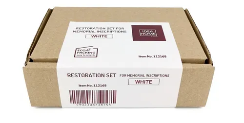 IDEA HOME Set zur Restaurierung von Inschriften auf Grabsteinen Ölmarker weiss