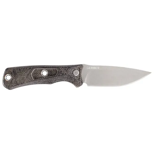 Gerber Outdoormesser Convoy - Feststehendes Allzweckmesser mit 9,9 cm Klinge aus rostfreiem 440A Stahl, ergonomischem Micarta-Griff für sicheren Halt und praktischem Holster aus glasfaserverstärktem Nylon – ideal für alle Outdoor-Aktivitäten.