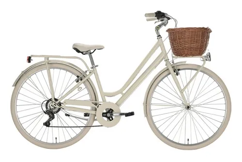 ANITAbyAlpina Cityfahrrad SHARIN 28 Zoll - Fahrräder – Stilvolles Cityfahrrad mit Korb, perfekt für Ausflüge und Einkäufe in der Stadt, in elegantem Creme-Design.