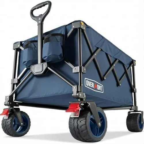 Overmont Faltbar Bollerwagen Klappbar Handwagen von OVERMONT