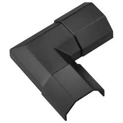 Goobay 90781 Kabelkanal-Eckverbindung, Schwarz - zur Erweiterung von Kabelkanälen