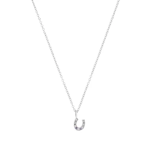 Tom Tailor Kette mit Hufeisen-Anhänger für Mädchen, Sterling Silber 925 - Verspielte Kette für Mädchen aus hochwertigem Sterling Silber 925, verziert mit funkelnden Zirkonia. Ideal als Geschenk, mit variabler Länge von 37+3 cm für optimalen Tragekomfort.