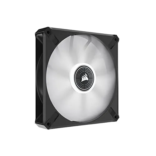 Corsair ML140 LED ELITE, 140mm PWM-Lüfter mit LEDs (CORSAIR AirGuide-Technologie, Magnetschwebelager, Bis zu 1.600 U/min, acht helle LEDs, Geräuscharm, Hoher Luftstrom) Einzelpackung - Weiß