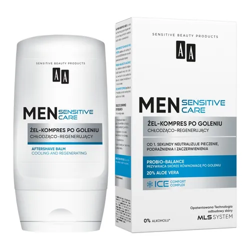 Kühlende und regenerierende Aftershave-Gelkompresse Menthol Men Sensitive 100ml