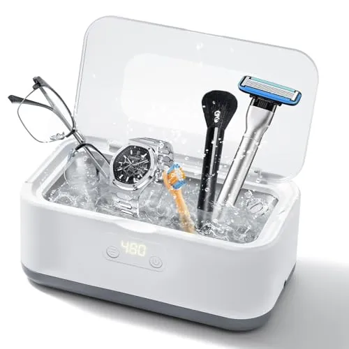 Ultraschallreinigungsgerät 50000Hz,40W 800ml Brillenreinigungsgerät mit 5 Timer-Modi,Ultraschall Brillenreiniger Cleaner für Brillen, Schmuck, Uhren, Münzen