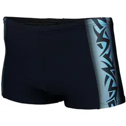 Aquarti Badehose Aquarti Herren Kurze Badehose mit Streifen blau|schwarz XL