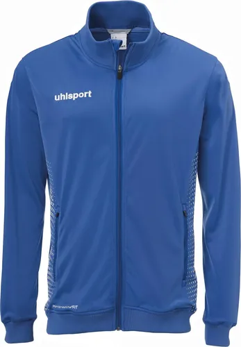 Uhlsport SCORE TRACK JACKET L azurblau/weiß - Sportjacke mit schweißableitender Smartbreathe FIT Technologie, ideal für optimale Bewegungsfreiheit und Tragekomfort. Perfekt für Training und Freizeit.