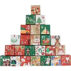 Adventskalender DIY 2024 zum Befüllen - Adventskalender zum Befüllen - Kreative Geschenkboxen für individuelle Überraschungen jeden Tag, ideal für Familienaktivitäten und zur Steigerung der Vorfreude auf Weihnachten.