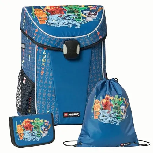 SKANDO BAGS NINJAGO Easy Light Schulranzen-Set