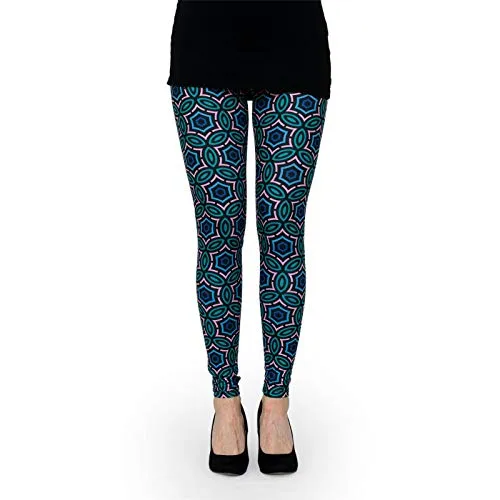 cosey - Bunte Bedruckte Motiv-Leggings (Einheitsgröße) - Design Arabesque