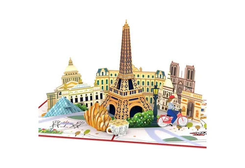 papercrush Geburtstagskarte Paris Pop-Up Karte von papercrush
