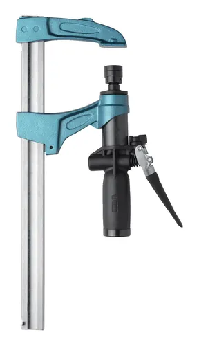 URKO Hydraulikzwinge 503-H2 - Ganzstahl-Hebelzwinge mit Spezialprofilschiene aus gehärtetem Stahl und Einhandbedienung für bis zu 10-fach verstärkte Handkraft – ideal für Industrie und Werkstätten.