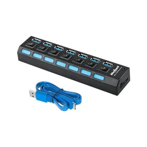 Rebel HUB USB 3.0 7-Port 5Gb/s Plug&Play KOM0941
