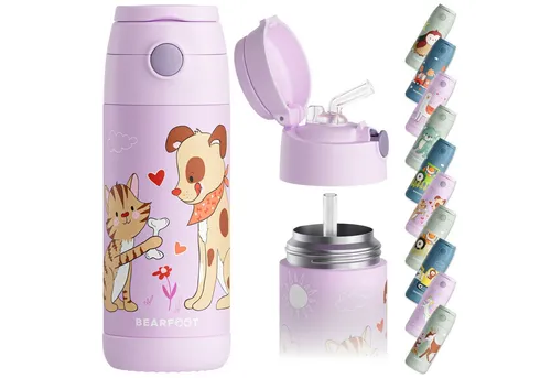 BEARFOOT Edelstahl Thermo Trinkflasche Kinder