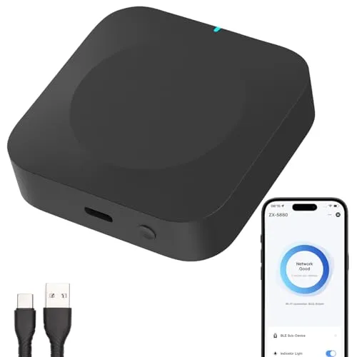 Luminea Home Control Smarthome-Zubehör: Dualband-WLAN-Gateway mit Bluetooth-Mesh, bis 300 m Reichweite (WLAN-Gateways, Bluetooth, Dualband, Hub)