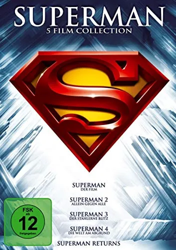 Superman - Die Spielfilm Collection [5 DVDs] - Filme: Erlebe die legendären Abenteuer von Superman in dieser umfassenden Sammlung, ideal für Fans und Filmliebhaber.