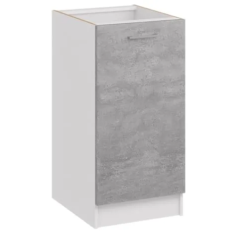 roe furniture Küchenunterschrank 45 cm Breite – Küchenschrank für Aufbewahrung – 45×82×44 cm – schmaler Unterschrank aus Holzwerkstoff, melaminbeschichtet