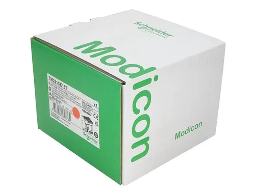 SCHNEIDER ELECTRIC TM221CE16T -MFS- SPS-Steuerung - Kompakte SPS-Steuerung Modicon M221 mit 16 integrierten E/A für die Automatisierung einfacher industrieller Maschinen, Ethernet-Schnittstelle und erweiterbar mit Steckmodulen.