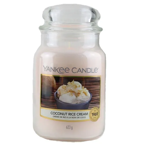 Yankee Candle Coconut Rice Cream 623 g - Duftkerze mit exotischem Kokos- und Reiscreme-Aroma, ideal für ein entspannendes Ambiente in jedem Raum.