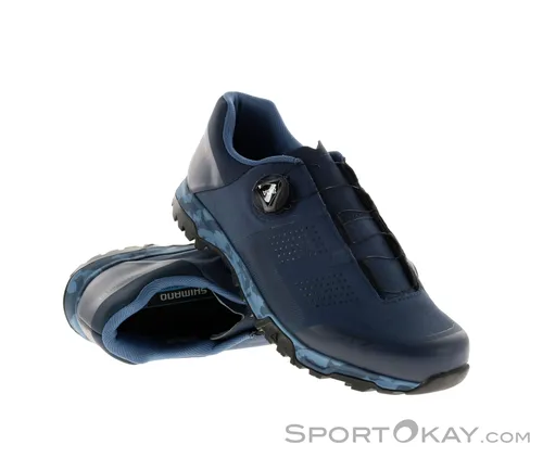 Shimano ET700 Herren MTB Schuhe - Blau - Größe 43 - Fahrradschuhe mit innovativer Sohle für optimalen Grip und Komfort auf Trails, perfekt für leidenschaftliche Mountainbiker.