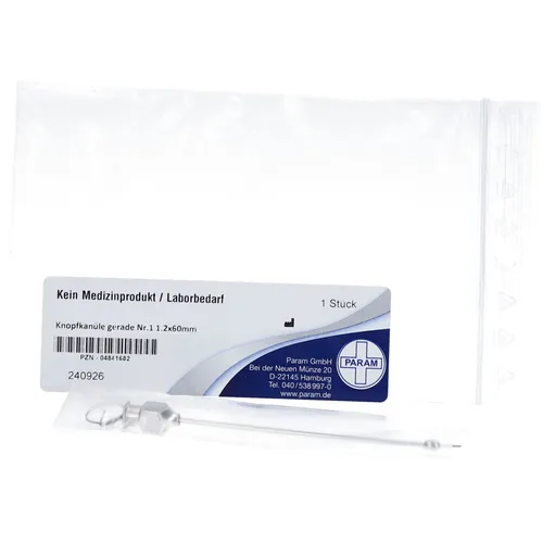 Produktbild Param GmbH KNOPFKANÜLE gerade Nr.1 1,2x60 mm