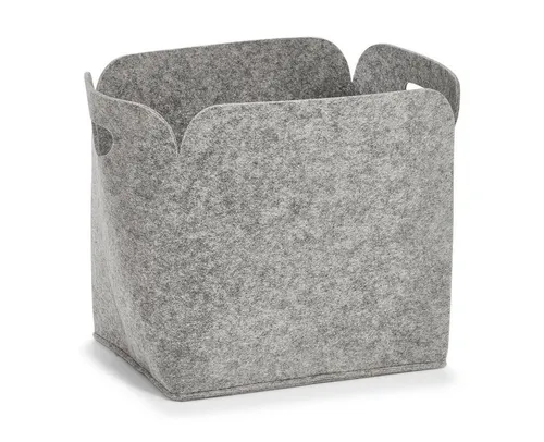 Zeller Filz Kaminholztasche - Praktischer Aufbewahrungskorb - Holzlagerung mit ca. 36 x 28 x 36 cm, aus robustem Filz, ideal für eine stilvolle und ordentliche Kaminholzaufbewahrung.