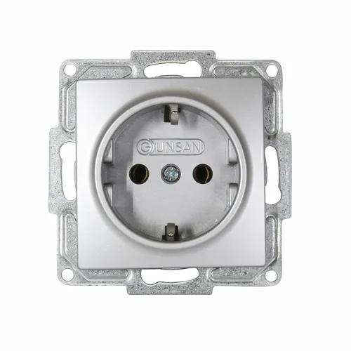 Visage Steckdose Unterputz grau silber Gunsan Steckklemmen 01281500252115