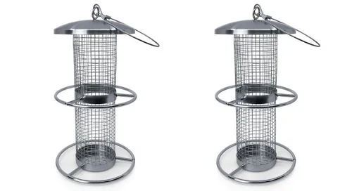 Gravidus Futterspender Edelstahl Vogelfutterstation Futterspender 2er Set