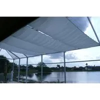 Floracord Sonnensegelbausatz Universal Silbergrau 270 cm x 140 cm - Sonnenschutz für Wintergärten, Balkone und Terrassen. Mit 20 Spezial-Laufhaken, wasserabweisend und 95 % Schattierungsgrad. Inkl. Befestigungssatz für einfache Montage.