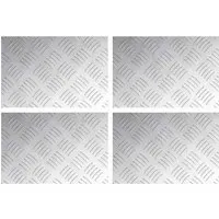 vidaXL Aluminium-Riffelbleche 4 Stk. Rutschfest 30x20 cm - Leitern: Rutschfeste Aluminium-Treppenstufen für mehr Sicherheit im Innenbereich, modernes Design und langlebige Qualität – ideal für Flure und Eingangsbereiche.