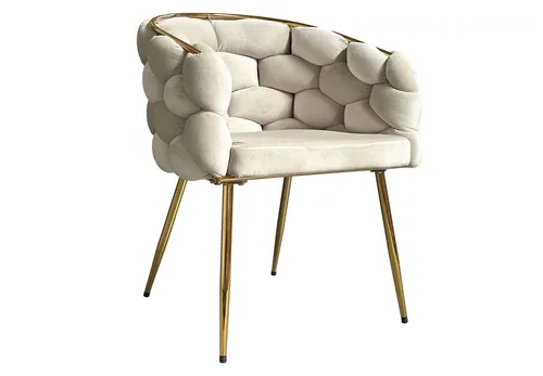Lookway BLOSSOM Samt Polsterstuhl mit Metallbeinen