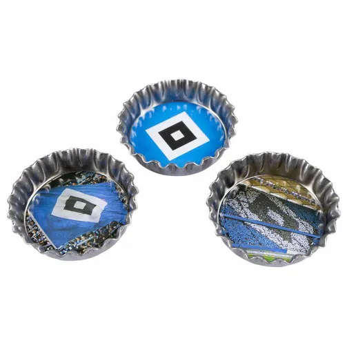 HSV Magnet Kronkorken HSV Logo Stadion Fahne 3er-Set HSV Fanartikel Shop