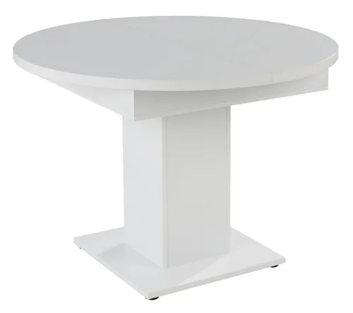 Runder Ausziehtisch Weiß 104 cm in weiß von Mäusbacher