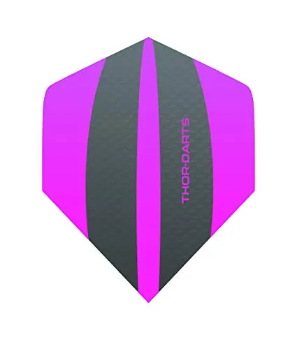 THOR-DARTS Exclusiv-Line: 30 Pink Darts Flights HD-240 F3 pink/grau Dart Flys extra Lange haltbar Thickness > 100 mic (30 Stück (10 Set), pink)