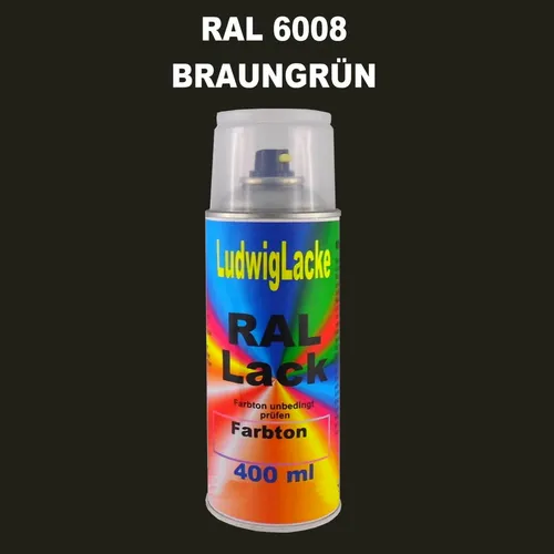Braungrün 1 Spraydose 400ml RAL Lack 6008 glänzend Sprühdose Lackspray