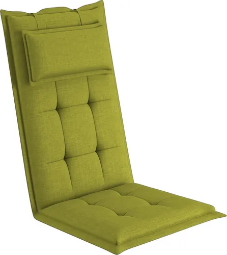 Sunnypillow Gartenstuhlauflage mit Kopfpolster 120 x 50 x 9 cm - Gartenmöbelauflage für hohen Komfort und modernes Design, wasserabweisend und mit abnehmbarem Kopfpolster für individuelle Anpassung.