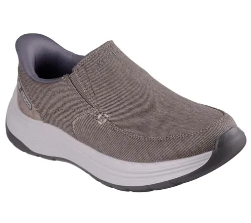 Skechers Slip-Ins 205356 Decklan Gulliver Taupe Sportschuhe für Herren aus Stoff, Taupe, 44 EU