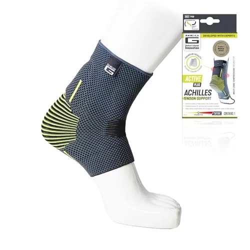 Neo-G Achillessehnenbandage mit Silikonsehnenkissen – Achillessehnenentzündungs-Bandage für Damen und Herren – gezielte Knöchel-Kompressionsmanschette – atmungsaktiv – Active Plus (L)