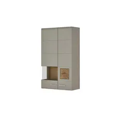 Innostyle Fun Plus II Hängevitrine mit LED-Beleuchtung - Moderne Vitrine in Basalt/Eiche Altholz, inklusive stimmungsvoller LED-Beleuchtung für atmosphärische Akzente und stilvolle Präsentation Ihrer Lieblingsstücke.
