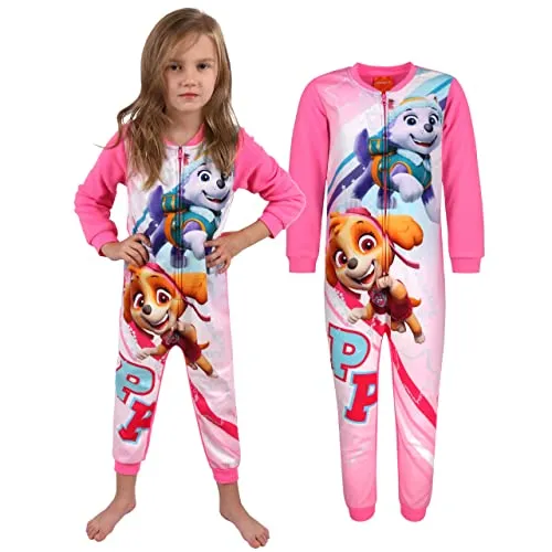 Paw Patrol Skye, Everest Einteiliges Pyjama/Onesie für Mädchen, aus Vlies, pink, ÖKO-TEX 2-3 Jahre