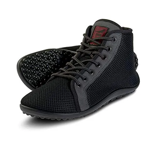 leguano aktiv Plus lavaschwarz - Herren-Sneaker - Extrem flexible und biegsame Herren-Sneaker, die den natürlichen Bewegungsablauf fördern. Nullabsatz für Wirbelsäulenentlastung und Gelenkschonung. Made in Germany, handgefertigt.